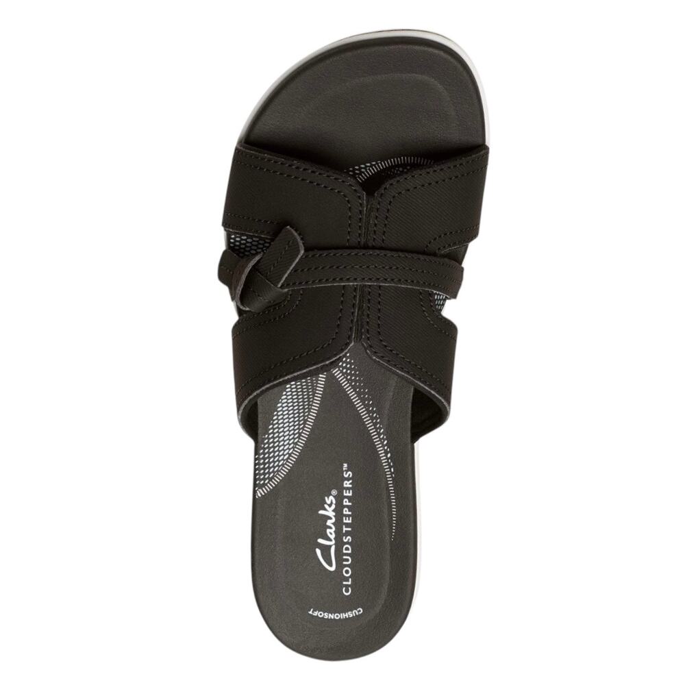 Clarks Women's Cloudsteppers Breeze Rae Mia Slip On Sandals Black Size 9 1/2 W - Picture 4 of 5